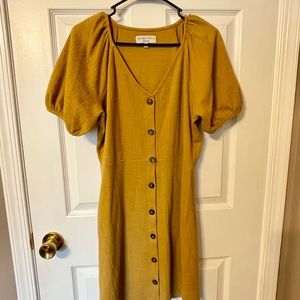 Madewell fall, mustard color dress in size M